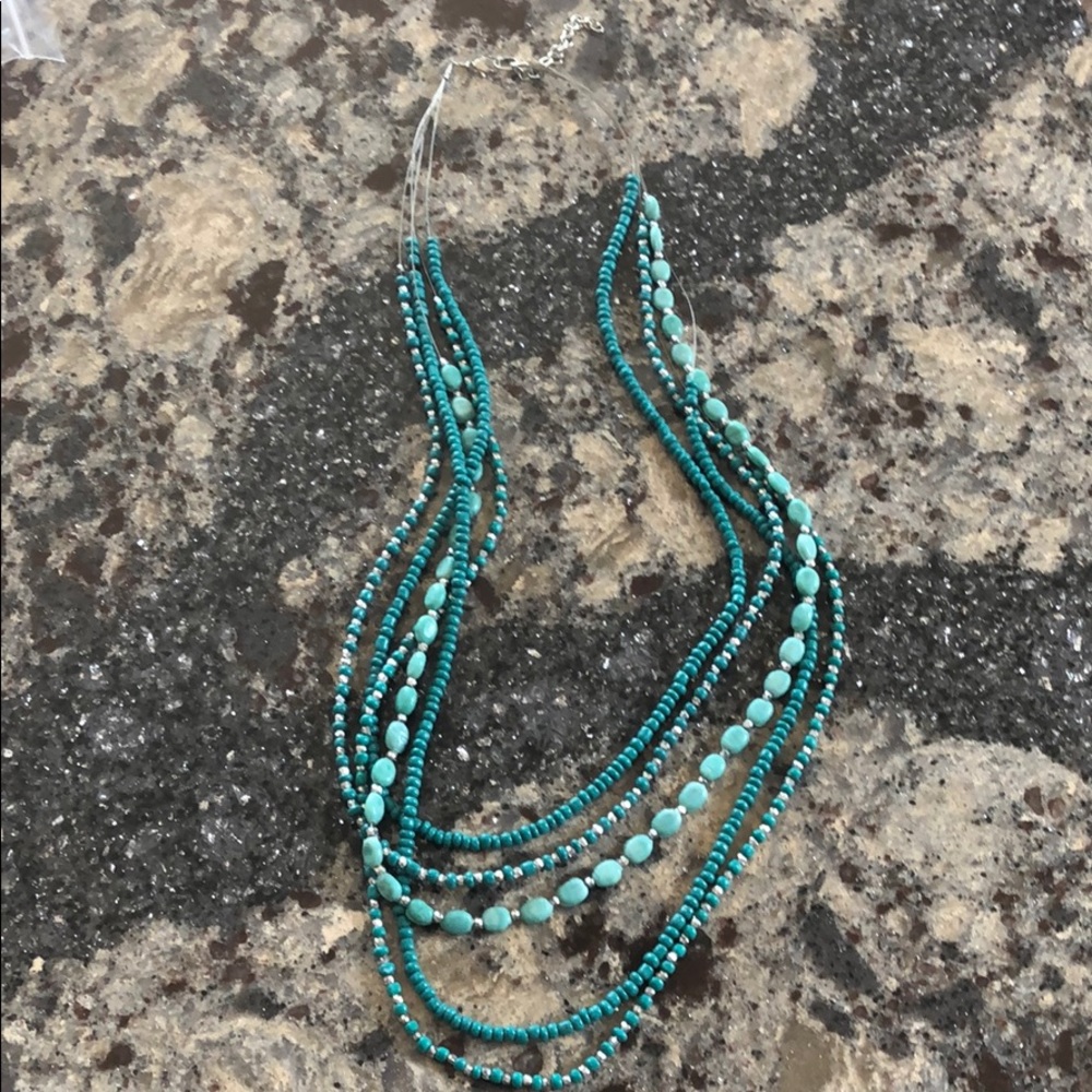 Turquoise beaded necklace